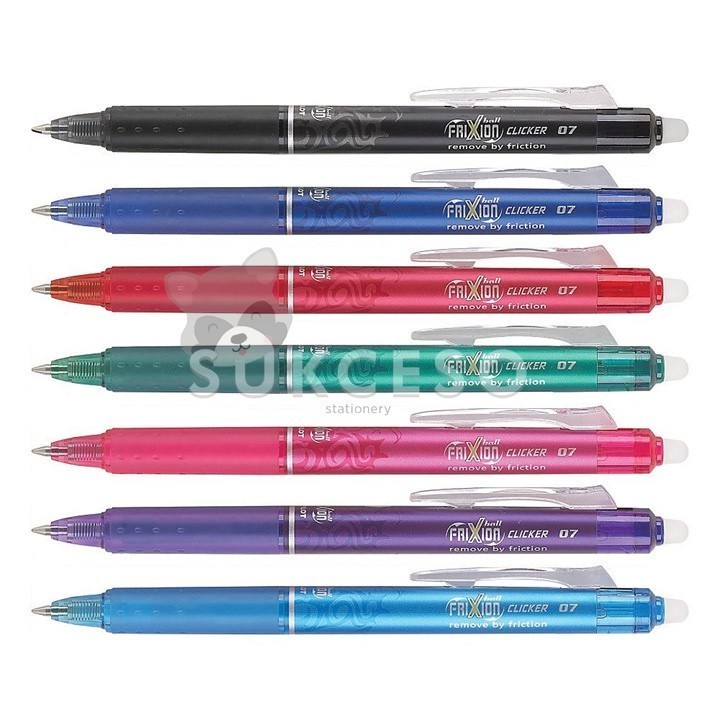 

Pilot Erasable Frixion Clicker 0.7mm / Pulpen Dapat Dihapus / Erasable Pen Murah