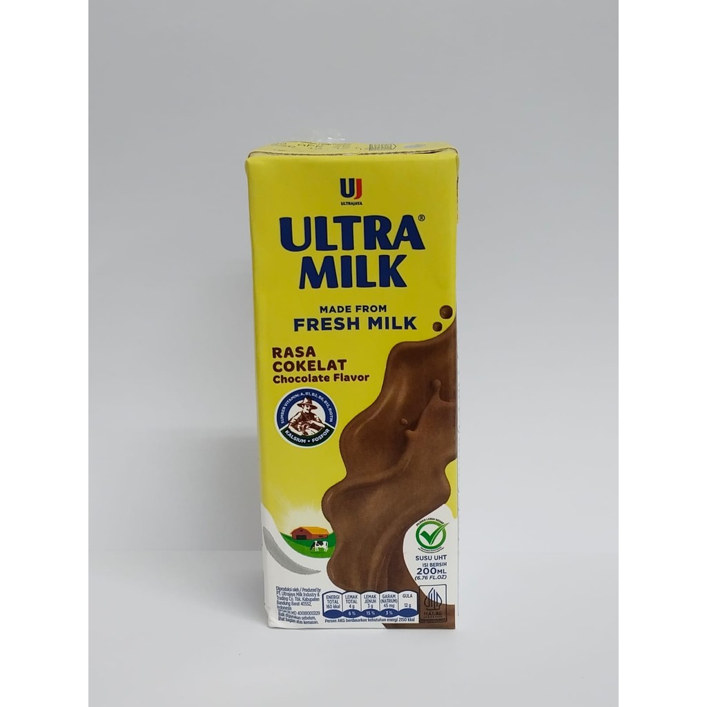 

ULTRA MILK SUSU UHT RASA COKELAT 200ML
