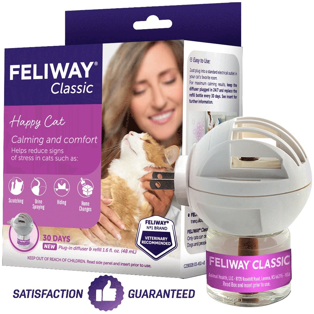 Feliway Classic Cat Calming Pheromone Diffuser Kit Penenang Kucing USA