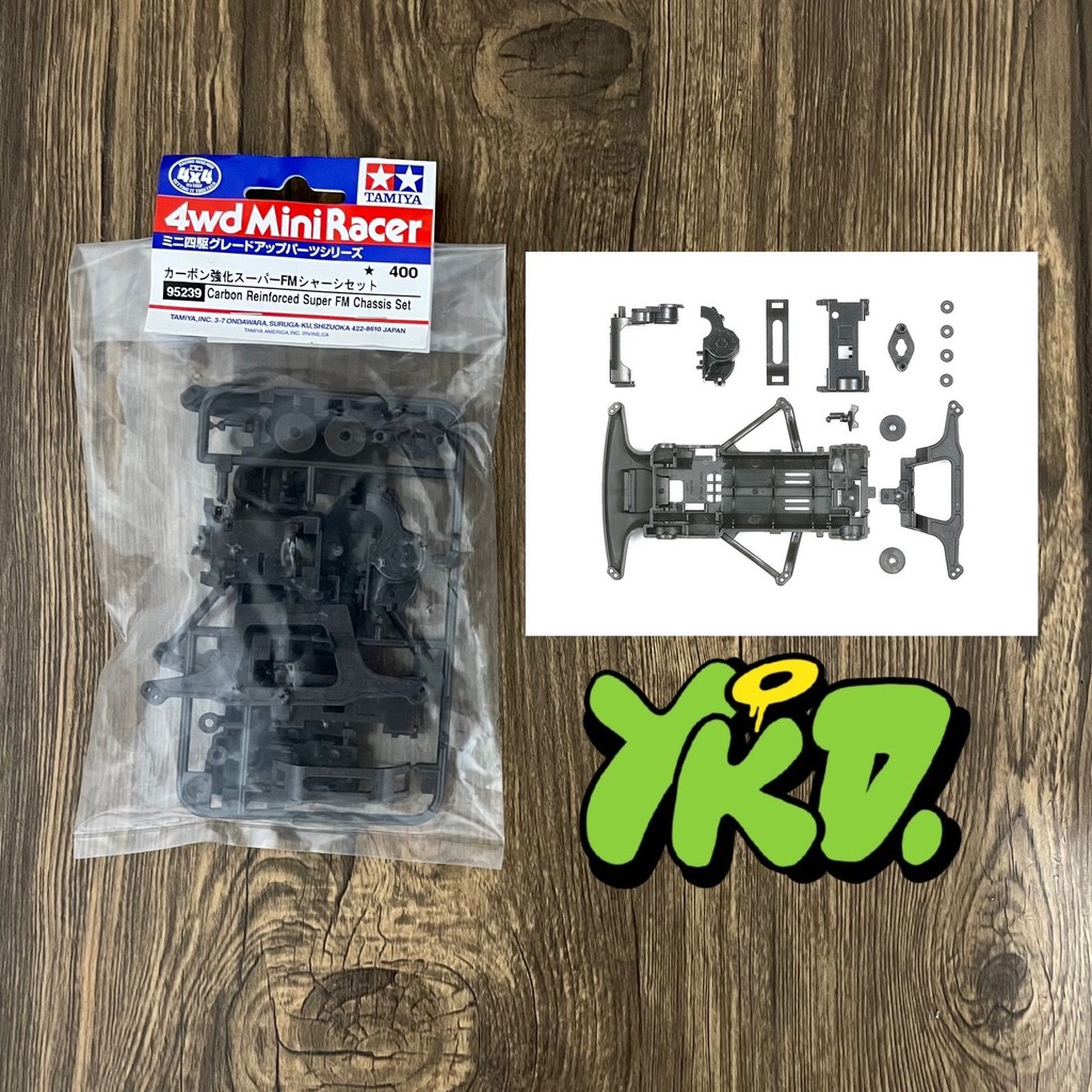 95239 Carbon Reinforced Super FM Chassis Set - SFM Karbon Eceran Ketengan - Original Tamiya
