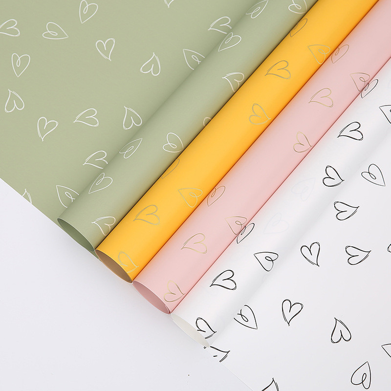 

[ 20 Lembar ] Cellophane MOTIF HATI LOVE Kertas Buket Wrapping Love