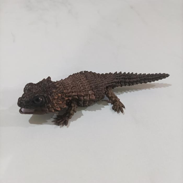 promo BANDAI gachapon armadillo lizard & bearded dragon - lizard brown