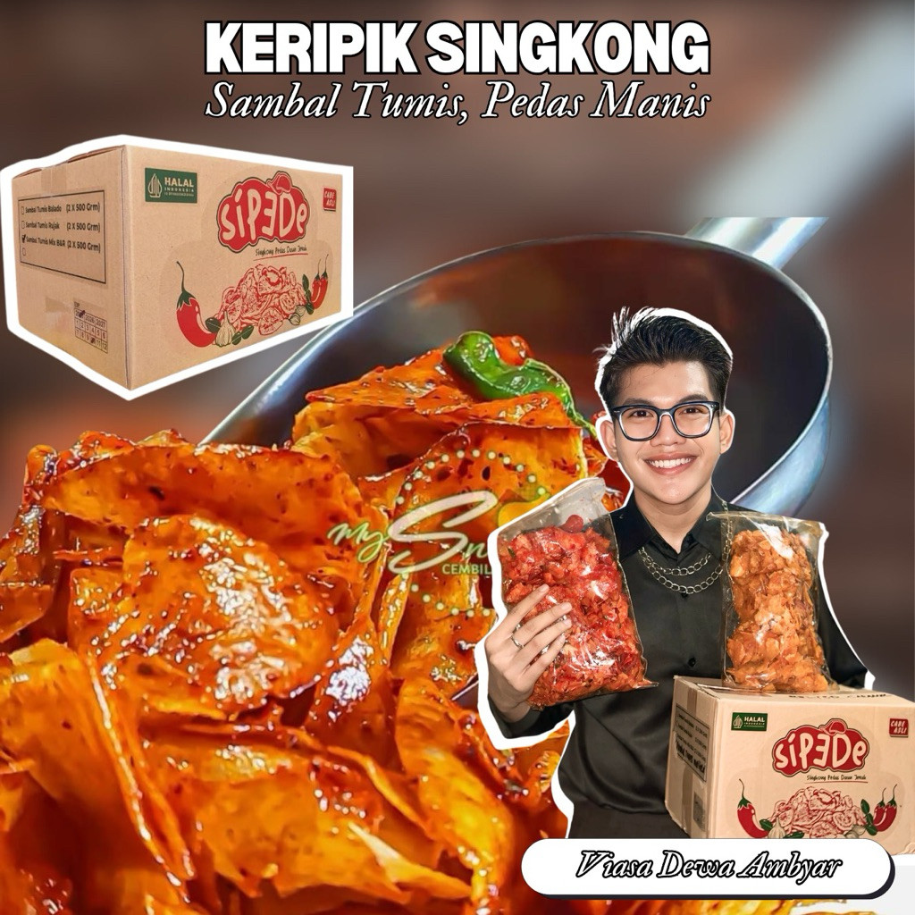 

kripik keripik singkong balado rujak MELTED CARAMEL pedas manis 500g-1kg.