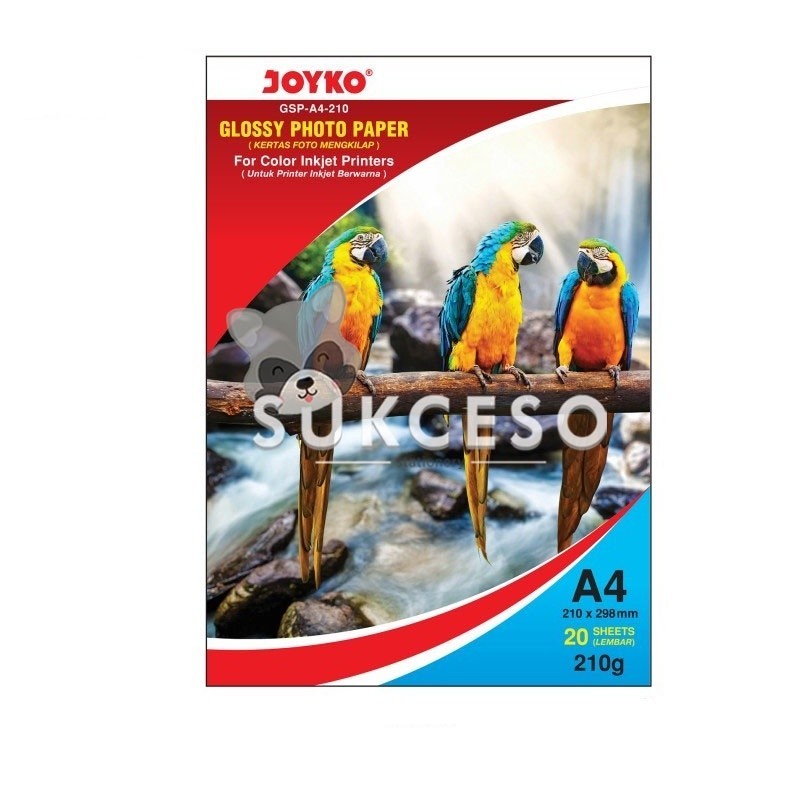 

Joyko Glossy Photo Paper GSP A4 210gr/ Kertas Foto Mengkilap