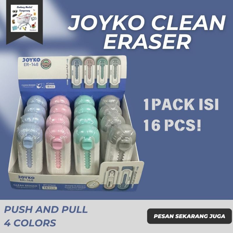 

Penghapus Pensil Dorong Warna Lucu/ Eraser Push & Pull (1Pack isi 16Pcs)