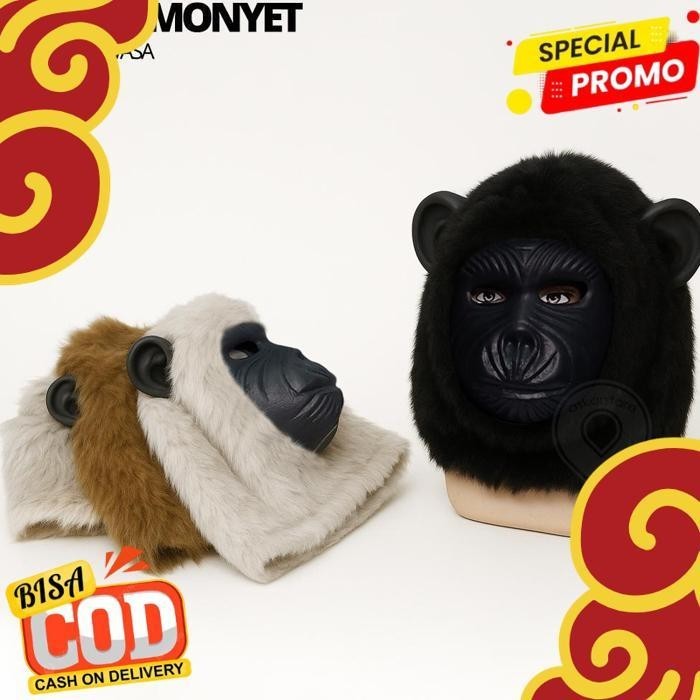 * TRENDING TOPENG MONYET BULU REALISTIS DEWASA | MASKER GORILA COSPLAY KOSTUM KARNAVAL LUCU VIRAL *