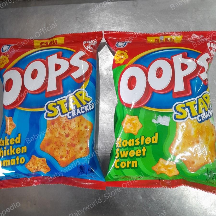 

Oops Star Crackers Rasa Roasted Sweet Corn / Baked Chicken Tomato