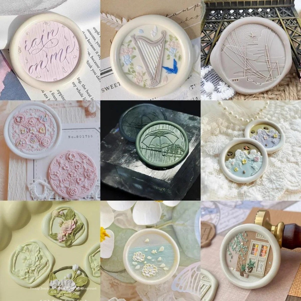 

Stamp Toy Fire Seal Seal Head Multi-Layer Fine Carved Special Relief Copper Head Handmade Diy Invitation Envelope Seal