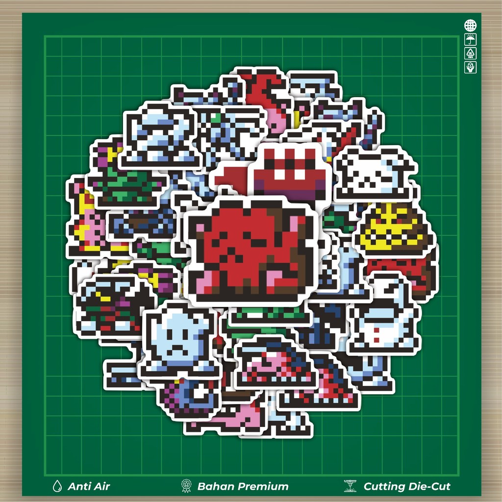 

HOT 50 PCS STIKER Stiker Pixel Digimon V25 Stiker Fashion Cars Decal Dingin Kartu Album Custom Vinyl Anti Air- Sticker Aesthetic Buku Journal Koper Casing HP Tablet Laptop Helm Motor Botol Minum