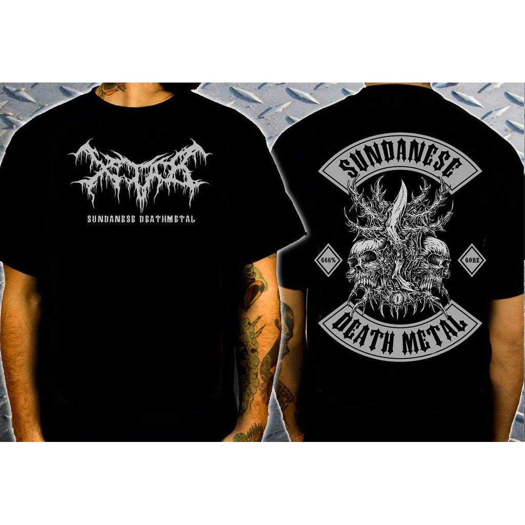 (C) Kaos XTAB / kaos XTAB - SUNDANESE DM SILVER / XTAB DISTRO kaos band kaos metal deadsquad burgerk