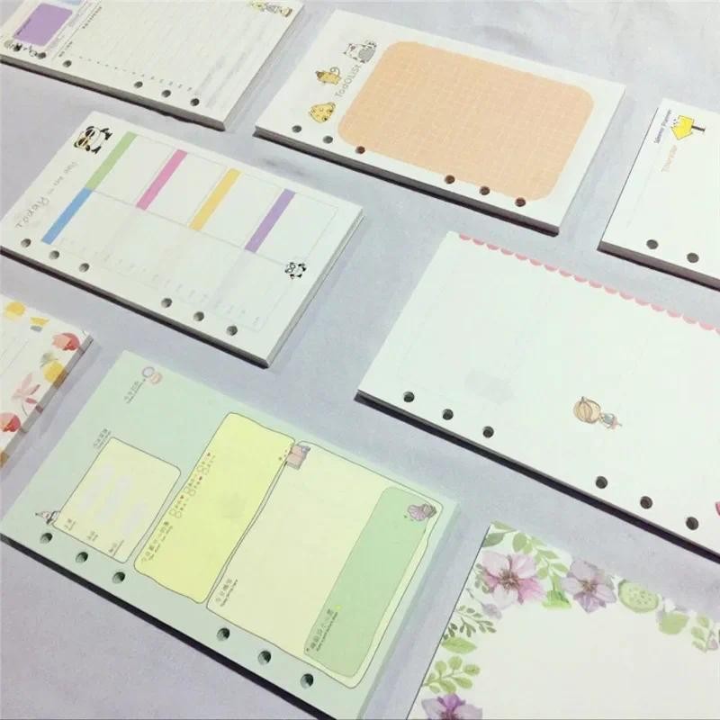 

2025 A5 A6 Loose Leaf Notebook Refill Spiral Binder Inner Page Weekly Monthly To Do Line Grid Inside Paper Stationery