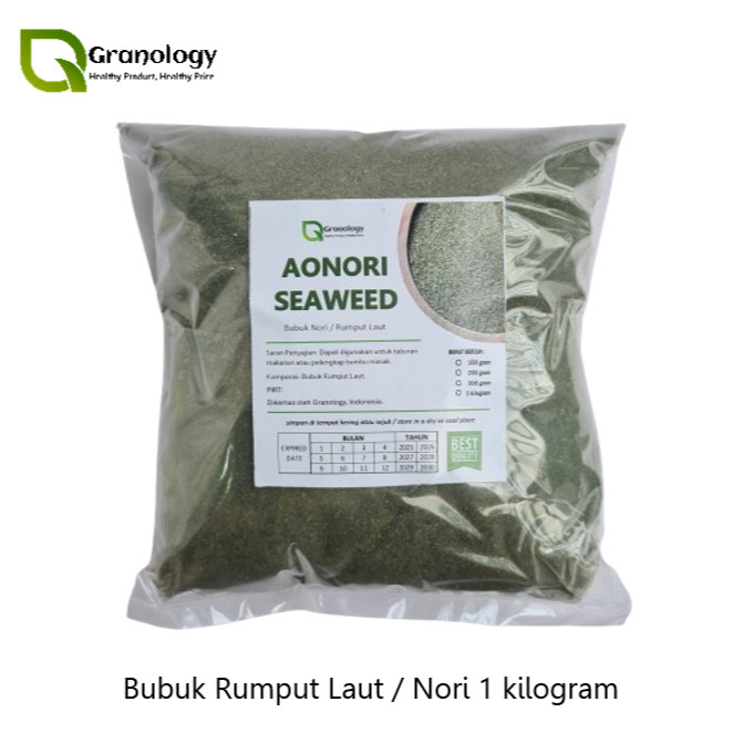 

Bubuk Nori Rumput Laut / Aonori / Seaweed Powder (1 killogram) by Granology
