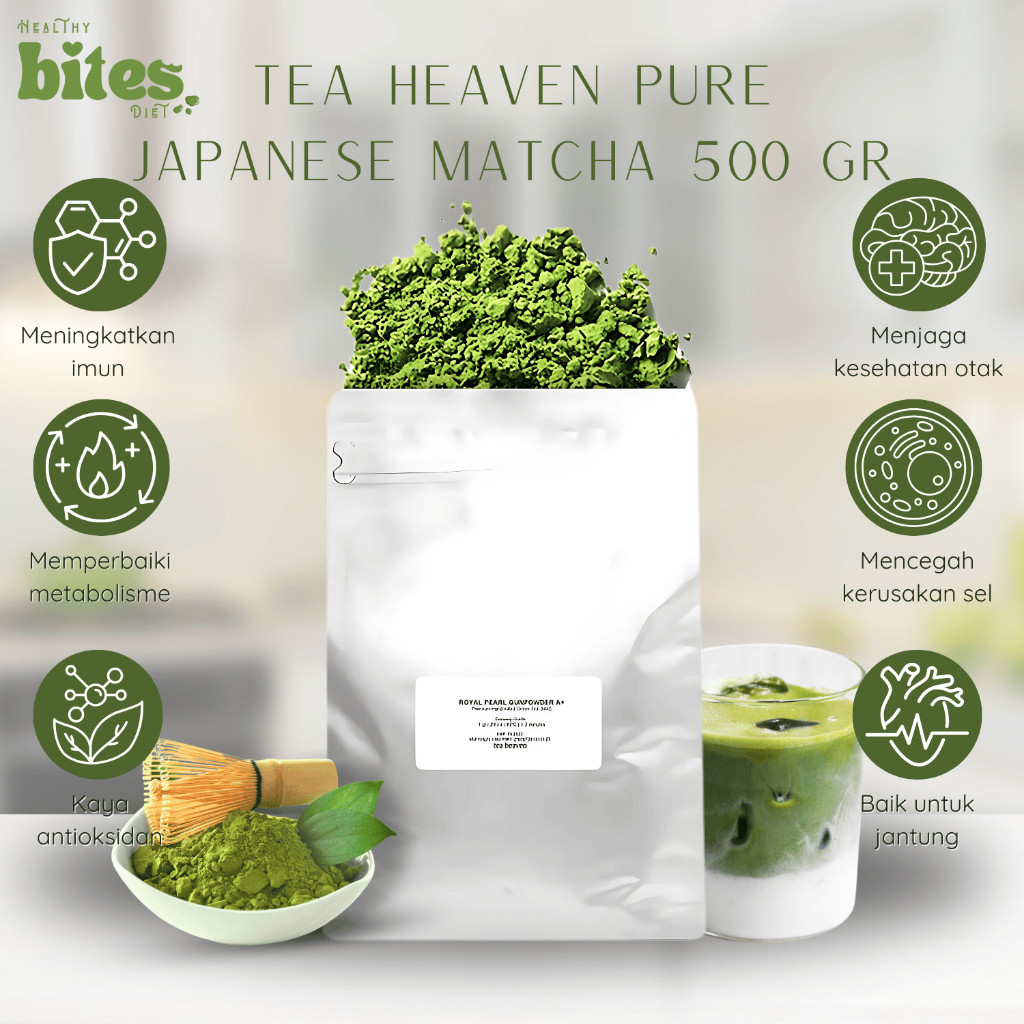 

Pure Matcha Powder 500gr Tea Heaven Pure Japanese Matcha Bubuk Matcha Jepang Original Matcha Premium
