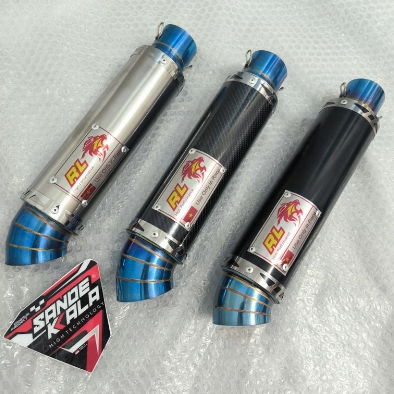RL RED LEO RACING EKZOS EXHAUST RACING CANISTER ONLY 51MM UNIVERSAL