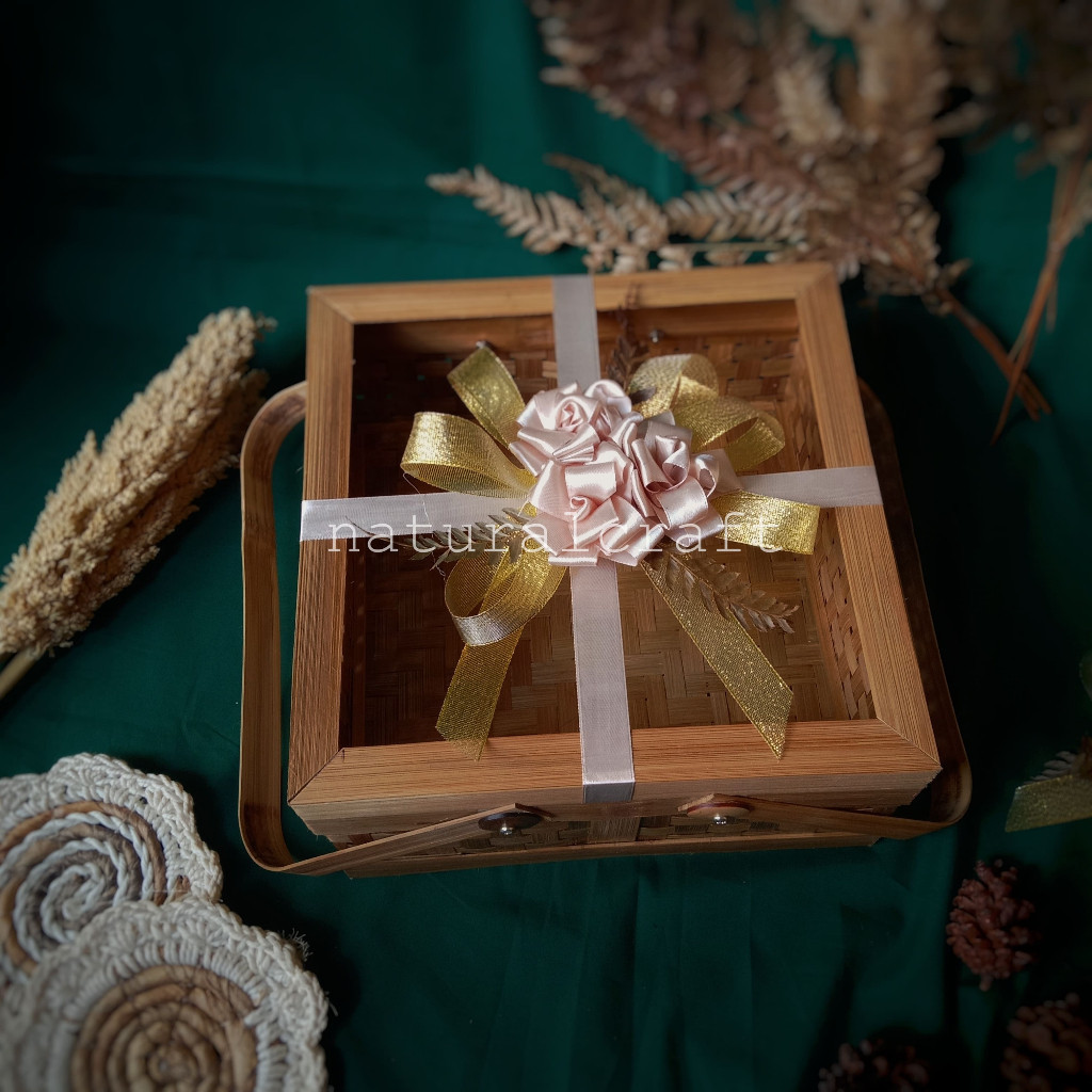 

( R25 ) New product (B175) Rantang Asap Transparan Pita Mawar Griter 25cm, 30cm Exclusive l Wadah Hampers l Parcel l Hadiah l Hantaran l Seserahanl Nikahan l Syukuran l Naturalcraft