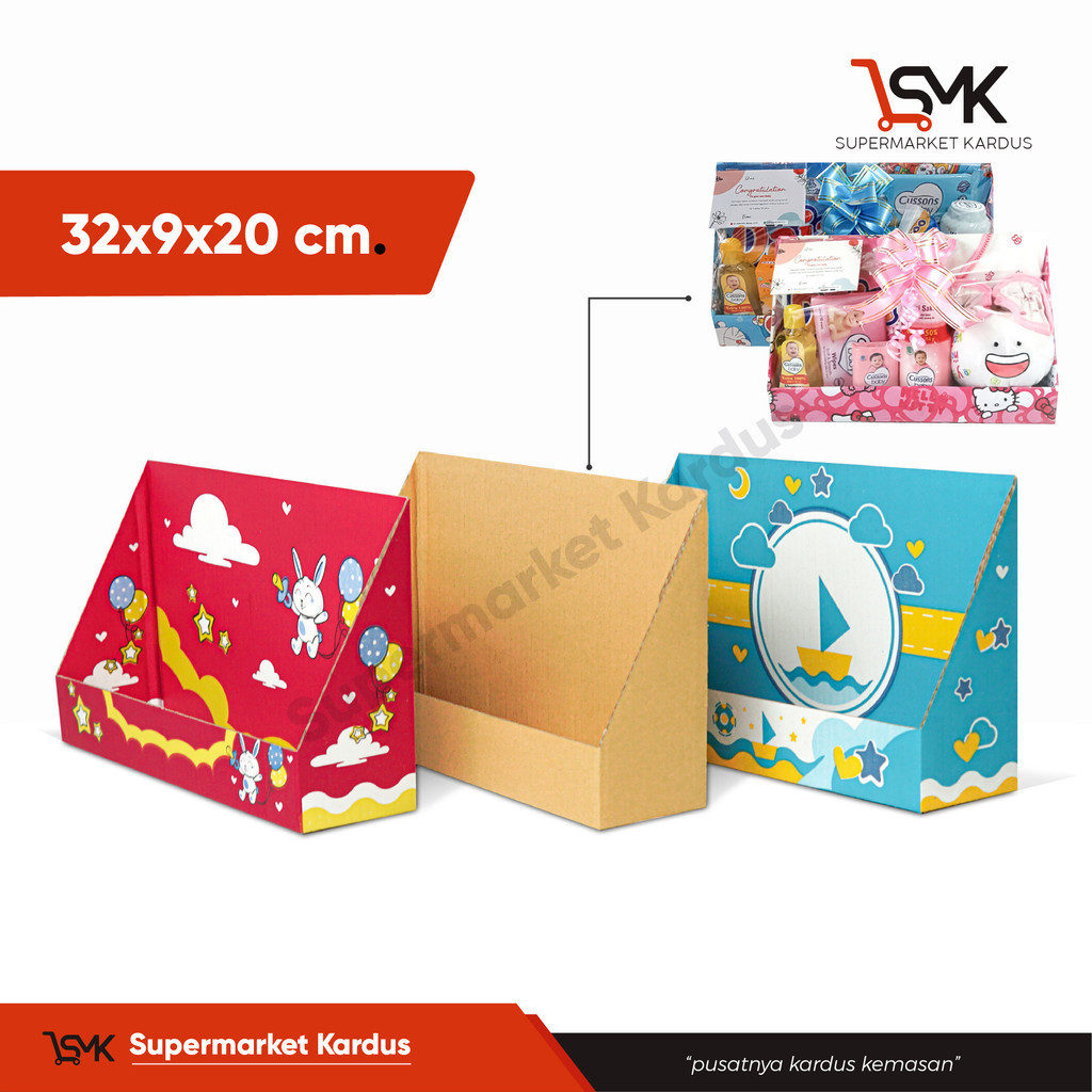 

Box 32x9x20 cm Display Box/Gift/BoxGift/parcel/parcelbayi/Kardus/Kemasan/Hampers/tinggi20
