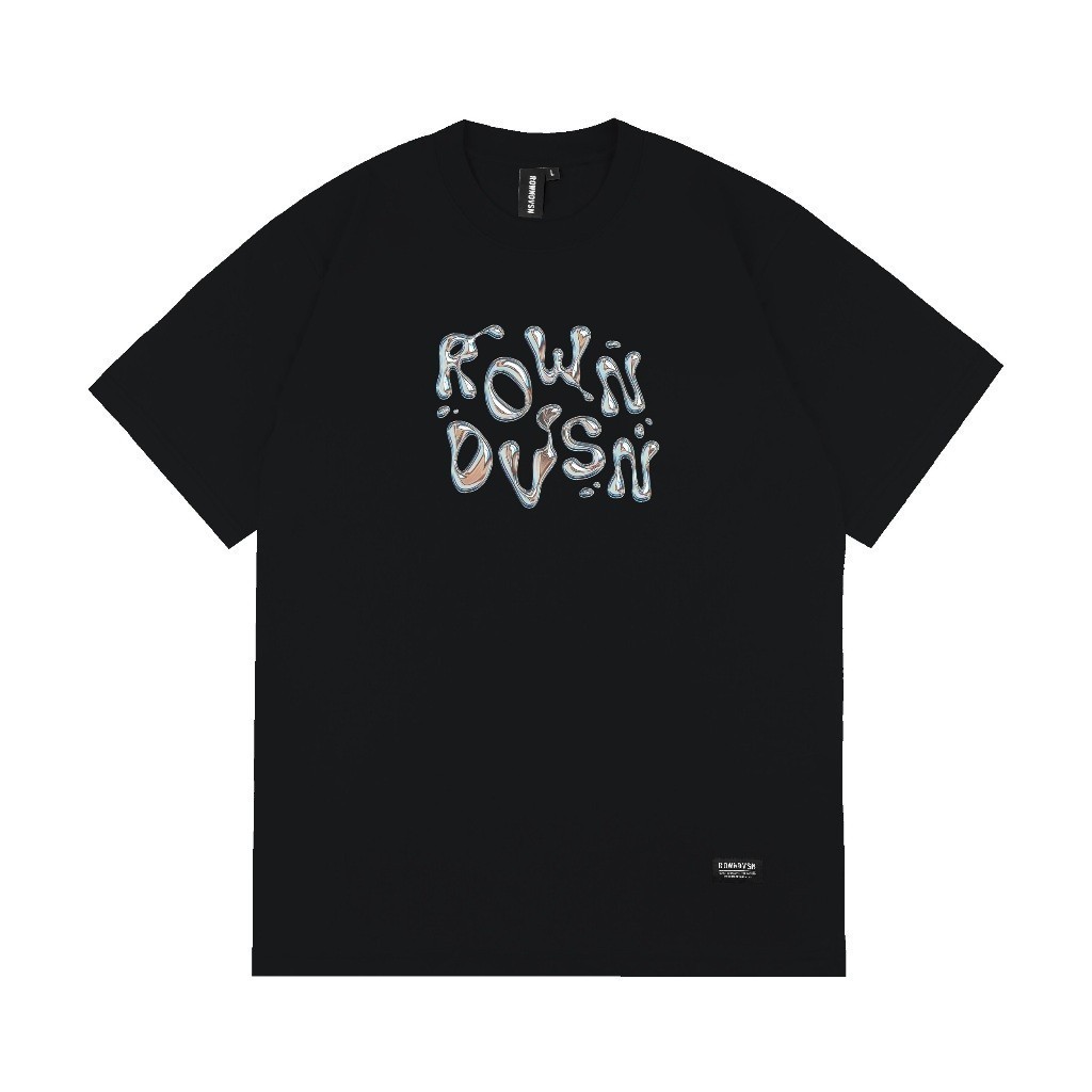 【Popular】 Rown Division Official T-Shirt - Rowndvsn Kaos Fluido Hitam Original Design Cotton High Qu