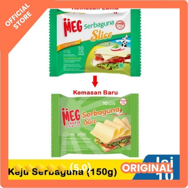 

MEG Keju Serbaguna Slice 150gr isi 10pcs