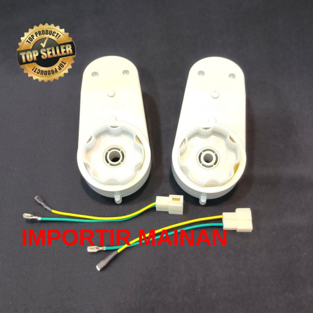 WS34R gearbox WSJ putih mobil aki anak 12V 6 bintang dinamo 390 20.000rpm