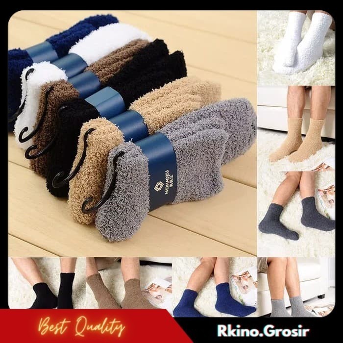 BEST QUALITY Winter Sock Merk Meihaozu / Kaos Kaki Musim Dingin Tebal dan Lembut  WHITE