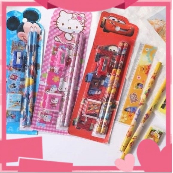 

STATIONERY MINI SET ALAT TULIS SEKOLAH KARAKTER 5IN1 / ALAT SET TULIS ANAK KARAKTER LUCU