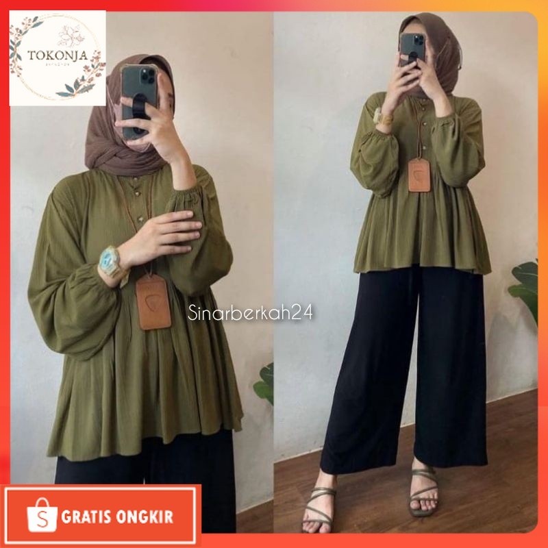 Blouse Terkini / Raisa Blouse Rayon Crinkle Premium Rania Blouse Crinkle