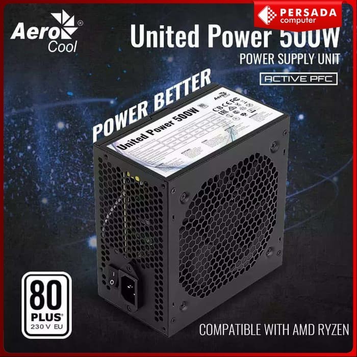 OK Aerocool Power Supply United 500 Watt 80+ White Aerocool United 500 I Aerocool United 500w Ds3