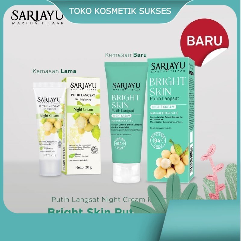 Night Cream putih langsat sariayu | night cream sariayu