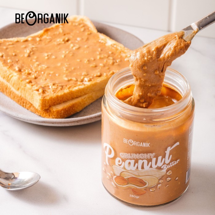 

HEMAT! Beorganik Peanut Butter 280gr (Unsweetened, Gluten Free, Vegan) - Original CRUNCH