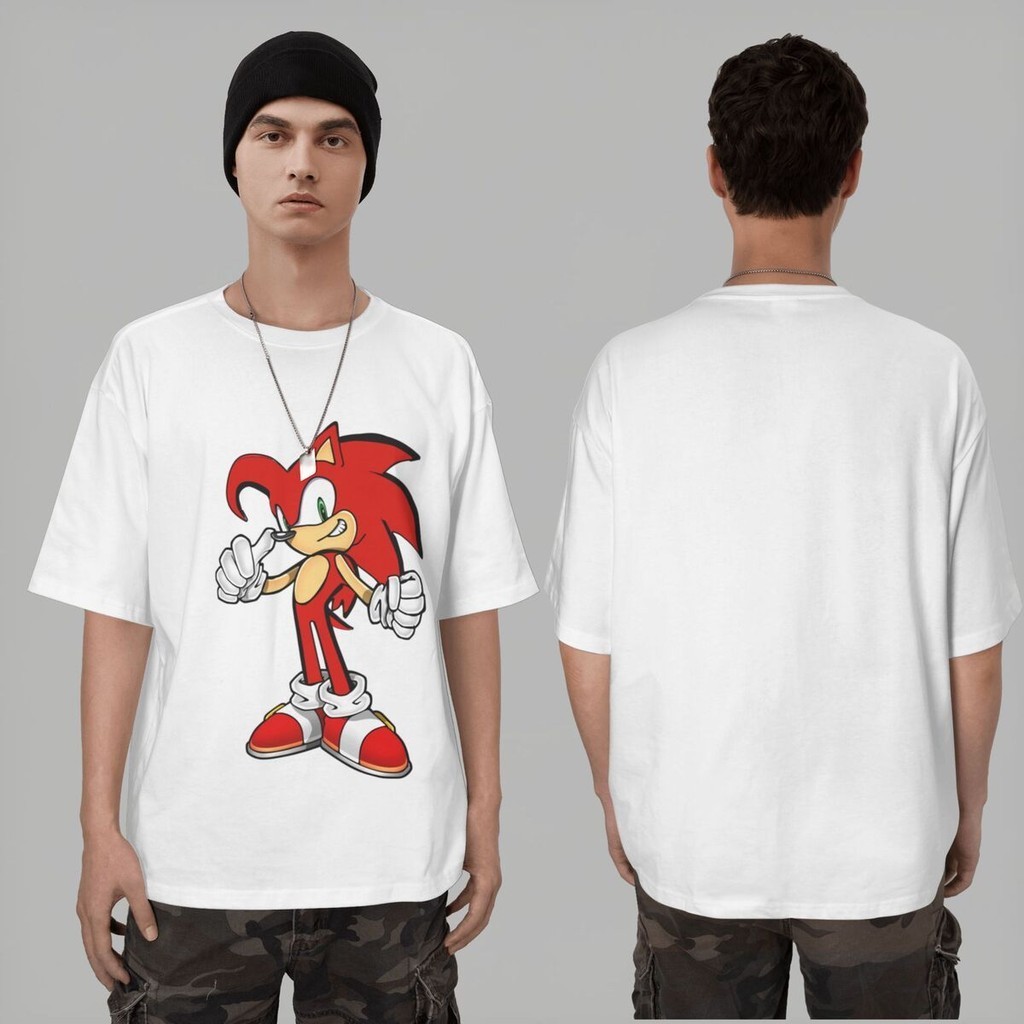 Red Sonic Kaos Keren Cowok Distro Terbaru 2024 Kaos Oversize Lengan Pendek Baju Distro Cowok Kaos Ov