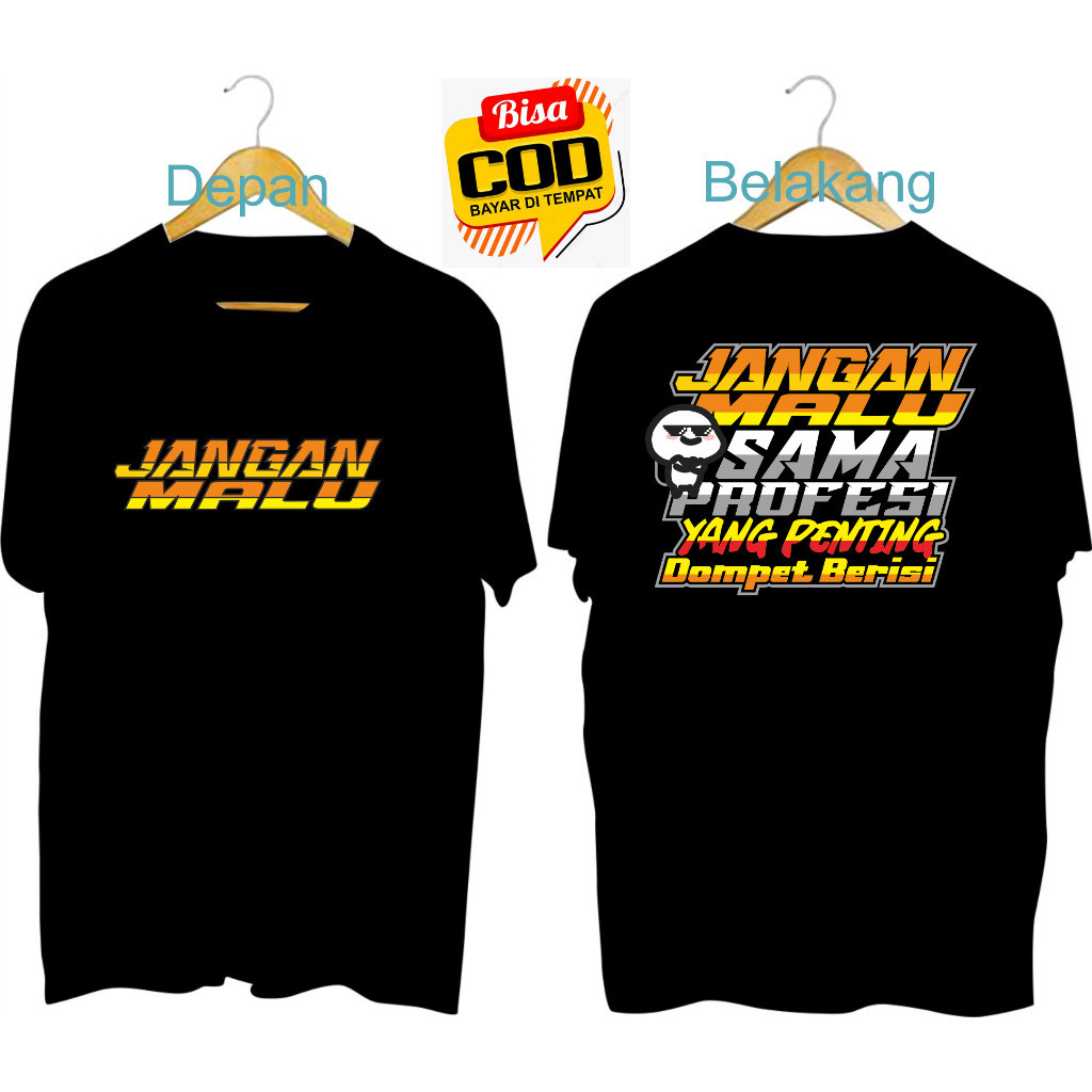 Kaos pria distro pakaian pria kaos jangan malu sama profesi yang penting dompet berisi atasan distro