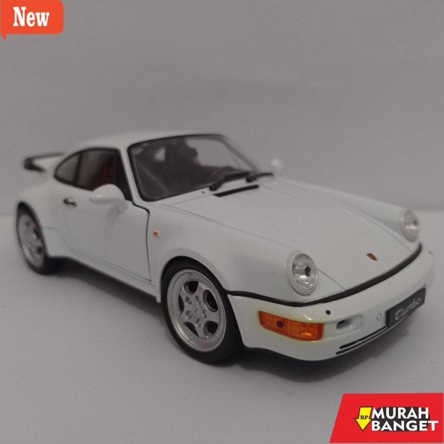 Mainan mobil mercy anank yg lagi viral- Diecast Porsche 964 turbo Welly 1:24 Apolo mobil sport maina