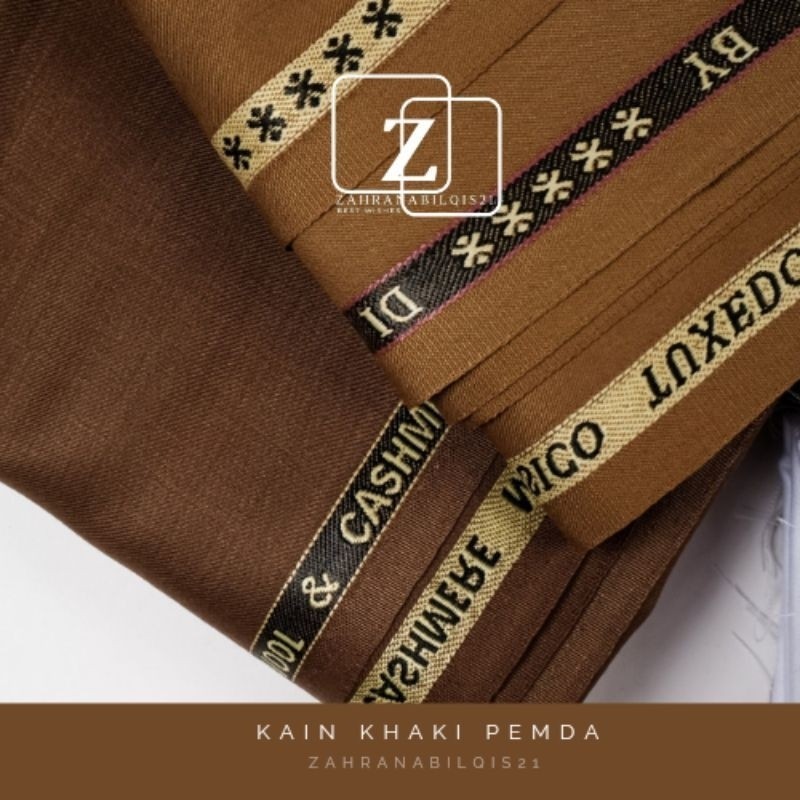 kain bahan setelan pemda kheki khaki woll casmire premium SNI