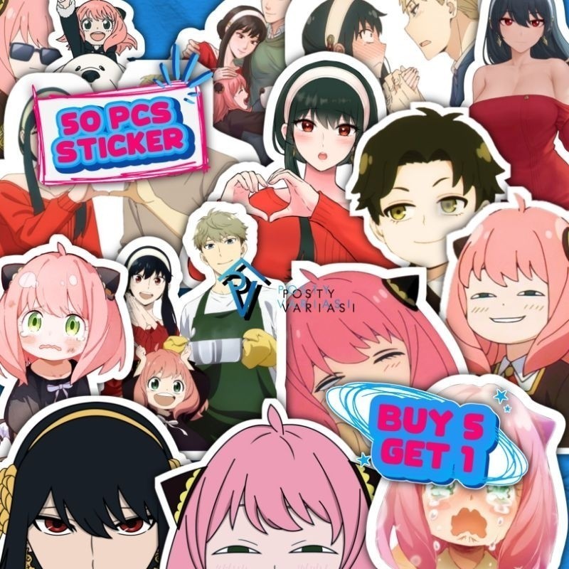 

50PCS STIKER SPY X FAMILY ANIME AESTHETIC UNTUK CASE HP TUMBLER TUMBLR HELM LAPTOP KULKAS VINYL