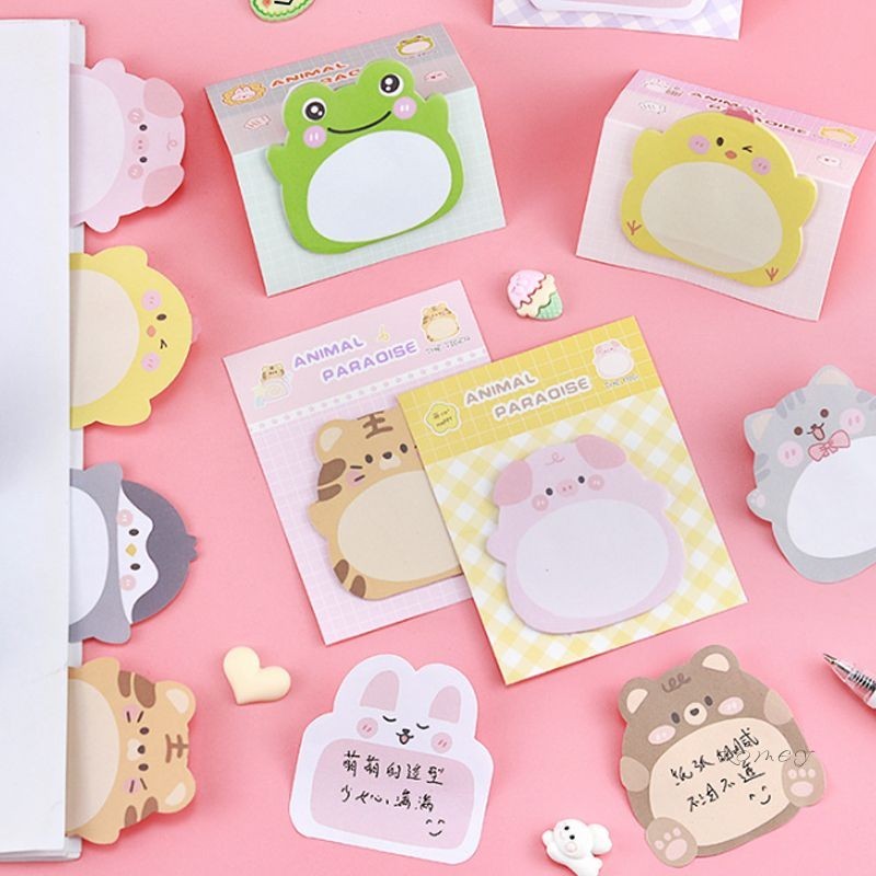 

【qing】Catatan tempel hewan kartun lucu Jenis berdiri kreatif Catatan tempel