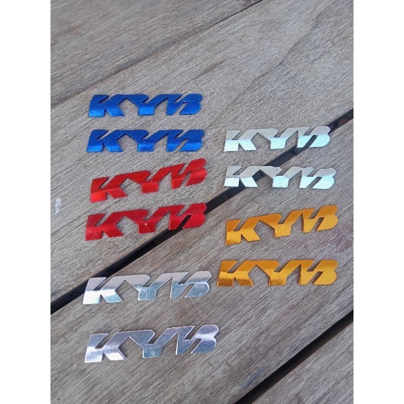 [ DELSER MOTOR ] TERLARIS emblem logo skok depan KYB ZETO emblem skok depan KYB plat 3mili emblem so