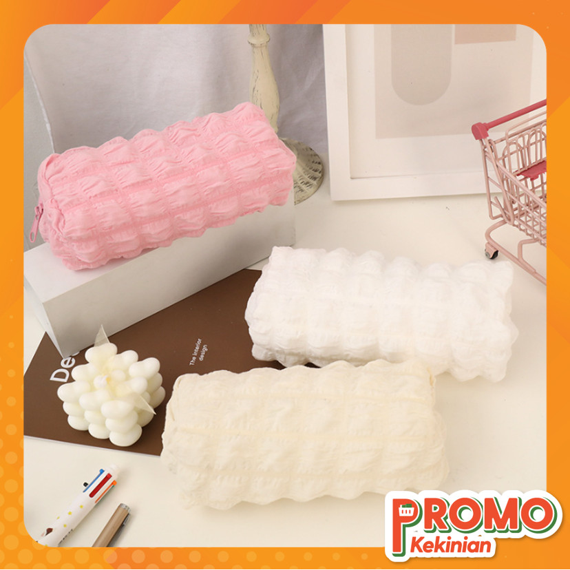 

Promo Kekinian - S6298 Korean Style Pencil Case / Tempat Pensil Puffy Aesthetic / Aesthetic Crinkled Fufu Pocuch