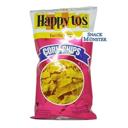 

Happy Tos Merah Tortilla Chips Keripik Jagung - Netto 140 gr