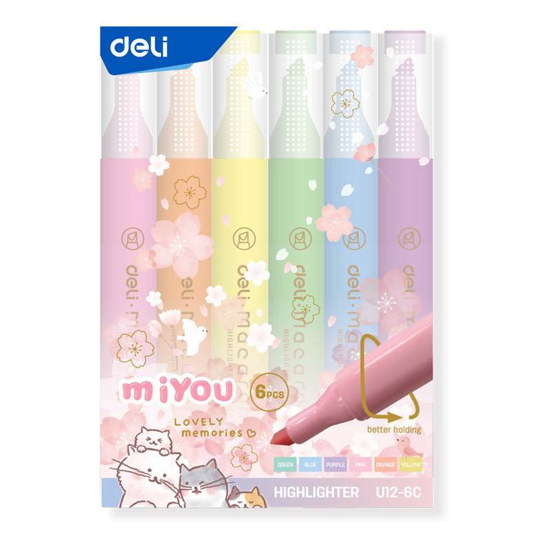 

Deli | Highlighter Macaron Set Miyou | U12-6C