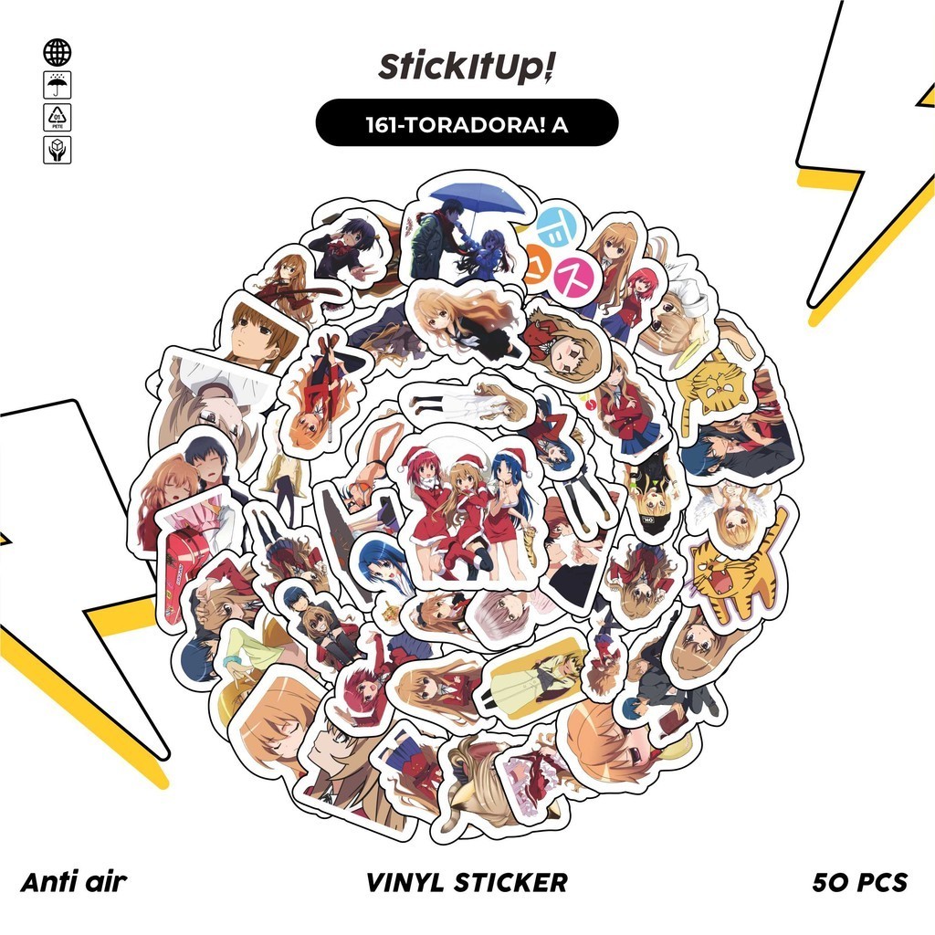 

COD✨ 100 Pcs Stiker Motif Anime Toradora! Anti Air Untuk Dekorasi Notebook Sepeda Skateboard Handphone DIY