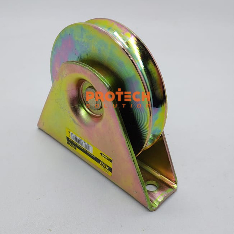 JASON Roda Pagar besi Rel galvanis gate wheel 100mm U Bulat 10cm