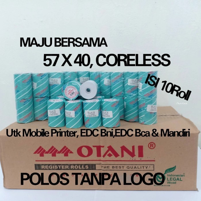 

promo ✨ -Kertas Thermal Spot Gojek Thermal 57x40, Core 13 Otani