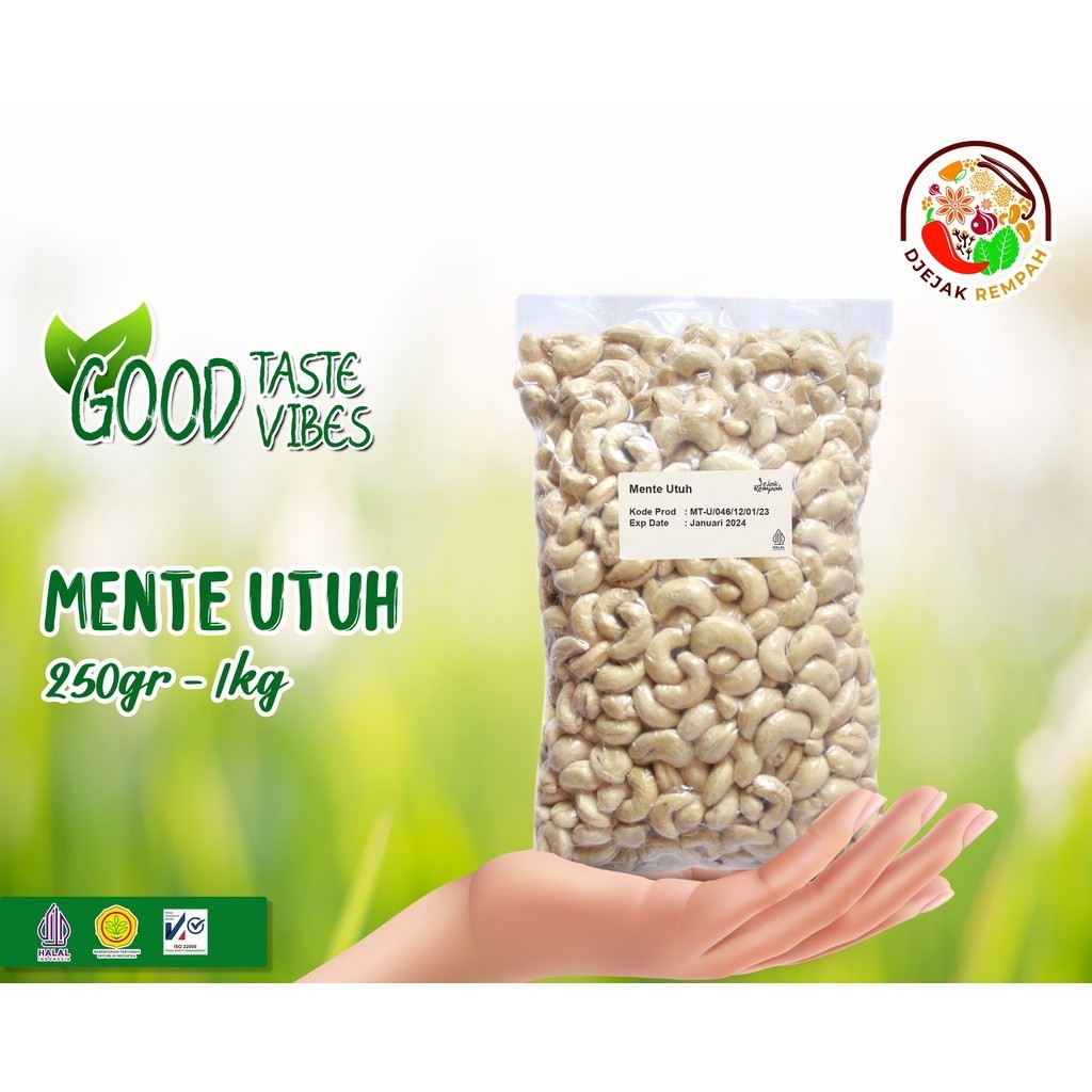 

Kacang Mente Utuh W320 | Kacang Mente (Cashew Whole W 320 Premium)