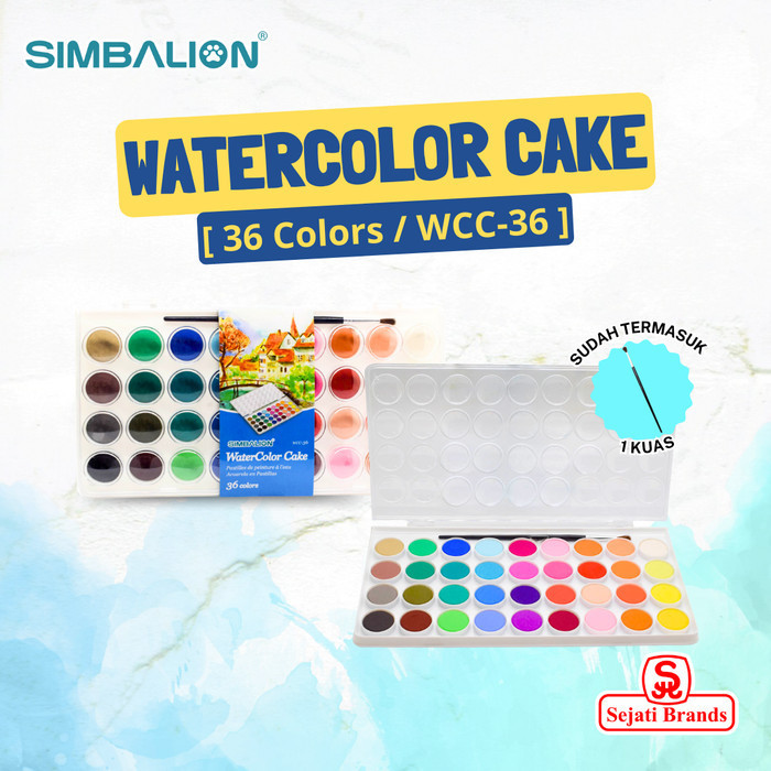 

promo ✨ -Simbalion ter Color Cake 36 Colors - WCC 36