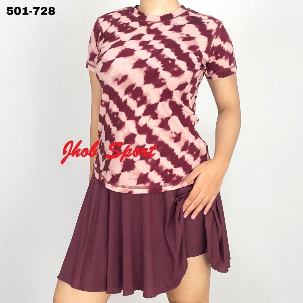 MBS One Set Olahraga/Setelan Rok Pendek/Baju Olahraga Wanita/Sport Mini Skirt/Setelan Rok Mini Korea