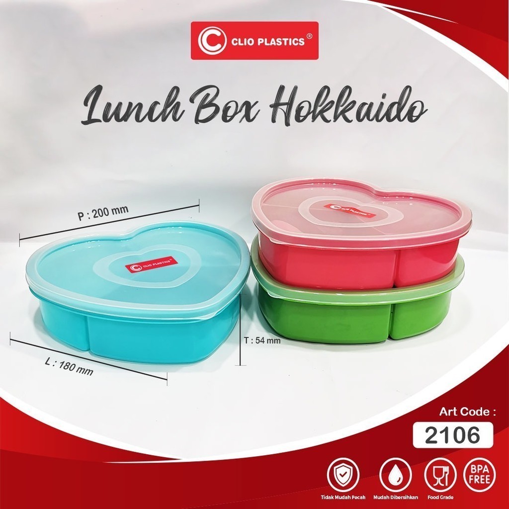 TEPAK HOOKAIDO CLIO/TEPAK HATI CLIO/TEPAK MAKAN/BEKAL MAKAN/TEPAK ANAK TK/TEPAK CANTIK
