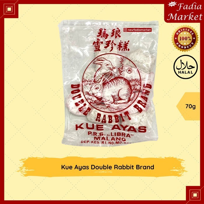

Kue Ayas Merah Putih Malang Double Rabbit Brand/Cap Dua Kelinci 70g