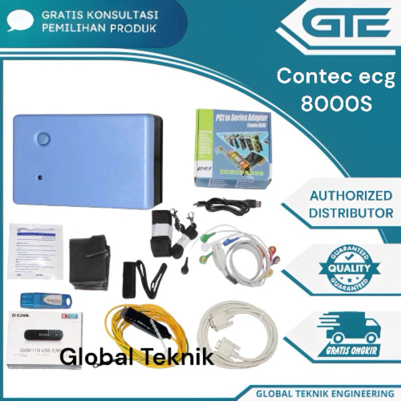 contec 8000s bluetooth ecg ekg wifi 12 perangkat contec8000s