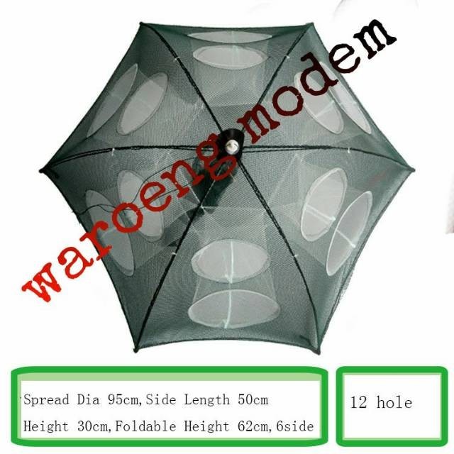 Jaring Pancing Ikan Hexagonal 12 Hole Fishing Net Trap Cage - H14572