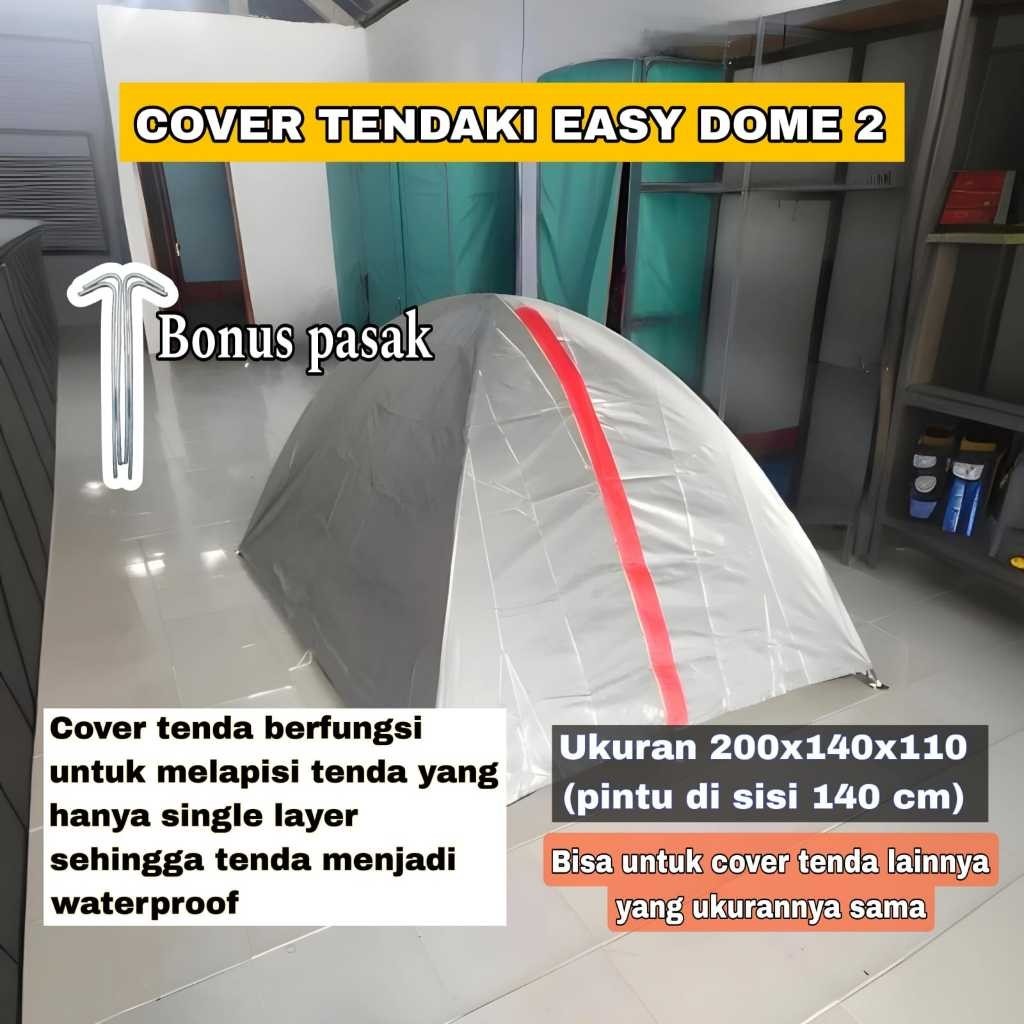 ZN17SL Outer Tenda | Cover Tenda Tendaki Easy Dome 2 / Co Trek 2P / Forester 2P | Bonus Pasak 5 Pcs 